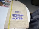 VINTAGE CANVAS BANK BAG - Eastern bank  Lynn Massachusetts Coin Money Bag — photo 1