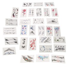 30Pcs/Set Dark Temporary Tattoo Sticker Temporary Tattoo Fake Tattoo1045