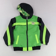 Disney Star Wars Jacket Boy 5 / 6 Mandalorian Grogu Baby Yoda Reversible Hooded