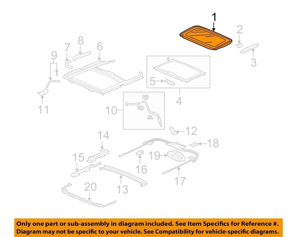 (LOCAL PICKUP ONLY) Roof Glass Fits 07-12 RDX 6820506 Foto 3 de 4