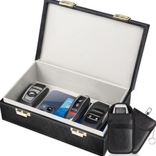 Faraday Box 2 Pack Faraday Bag, 8.42" x5.19" x 2.76" Faraday Key Fob Protec...