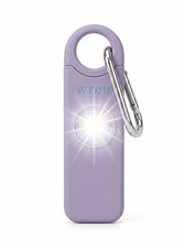 Personal Safety Alarm Keychain 130dB Rechargeable SOS LED Flashlight Women Siren
