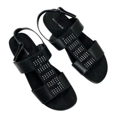 Easy Spirit Women's Hazel Embellished Slingback Sandals Black Size 9M