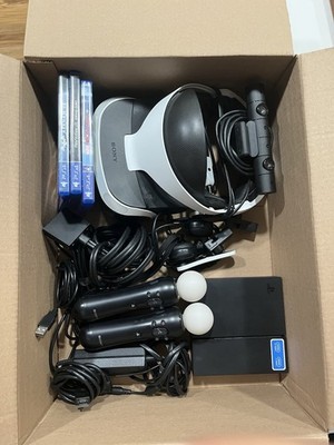 Sony PlayStation VR PSVR Bundle: Headset, Camera, 2 Move, Processor, Games