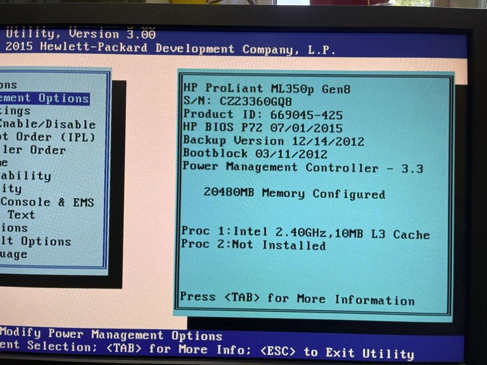 Server HP Proliant ML350p Gen 8 Intel Xeon E5-2609 2.4Ghz 20GB RAM 1TB HDD *READ - Image 3 of 4