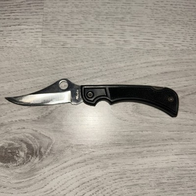 Seltenes Vintage Sarco Alligator 1 Black Folding Knife Surgical Steel
