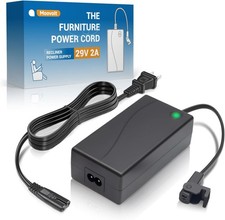 Power Recliner Supply, Universal 2-Pin AC/DC Adapter 100-240V, Black