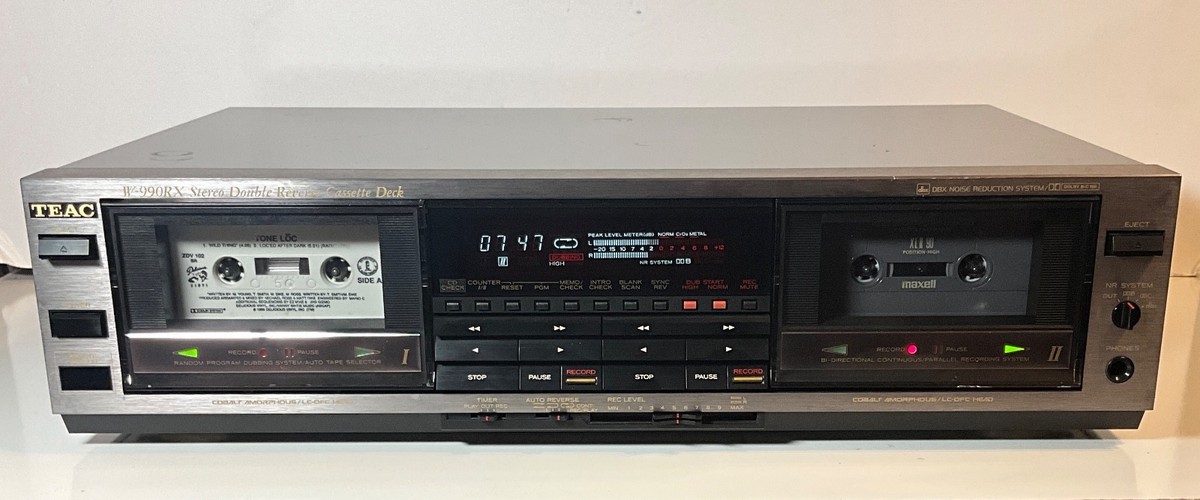 TEAC W-990RX ダブルカセットデッキ Teac W-990RX Double Cassette Deck Auto-Reverse No Remote