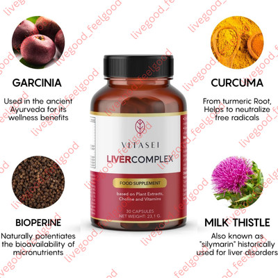 VITASEI Liver Complex Cleanse Detox Repair Mariendistel Kräuterextrakt...