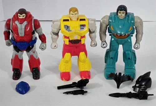 X-128 VINTAGE 1980'S HASBRO G1 TRANSFORMERS PRETENDERS ACTION FIGURES