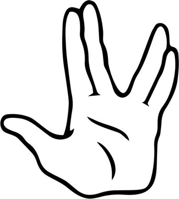 Live Long And Prosper Hand Decal Spock Star Trek Vinyl Sticker Car Laptop