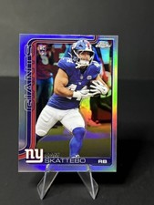 2025 Topps Chrome- Cam Skattebo Silver Refractor RC. New York Giants