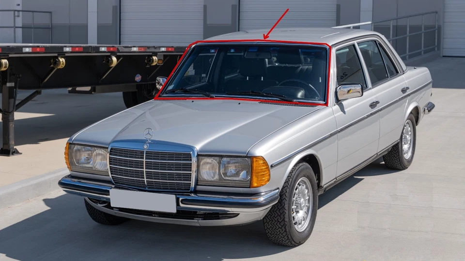 Mercedes Benz W123 280E 240D Parabrisas Delantero Sello Goma Resistente a la intemperie Foto 3 de 4