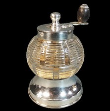 FINE MULINO PEPE VITTORIANO ARGENTO STERLING MONTATO VETRO TAGLIATO MANICO MANOVELLA - 1897