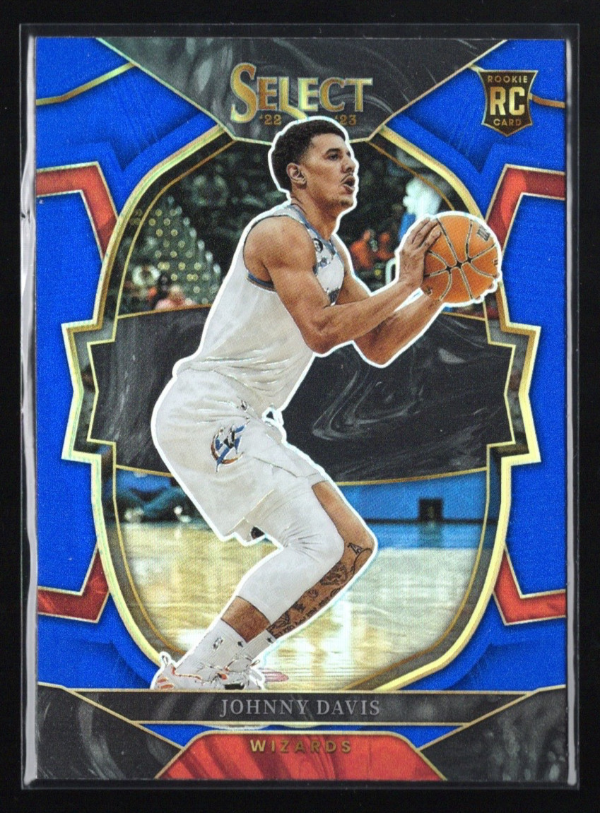2022-23 Select Johnny Davis Blue Silver Prizm #100 Washington Wizards