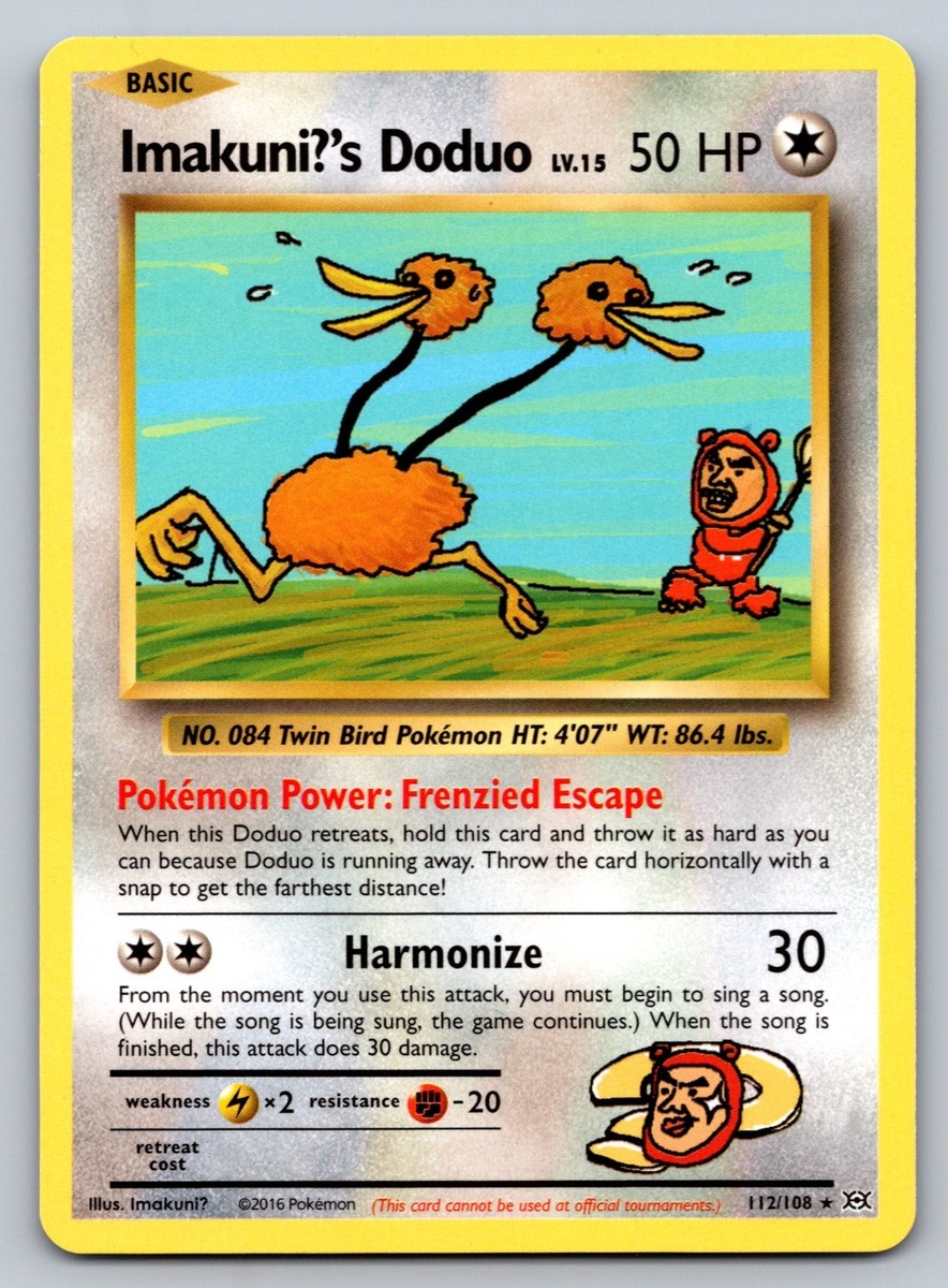 2016 Imakuni?'s Doduo 112/108 Secret Rare Pokemon Card XY