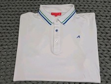 REDVANLY McCLURE Performance White Short Sleeve Golf/Polo Shirt Medium