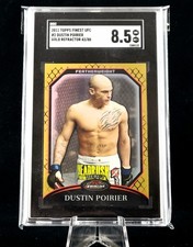 2011 Topps Finest UFC Dustin Poirier Rookie Card Gold Refractor /88 SGC 8.5 