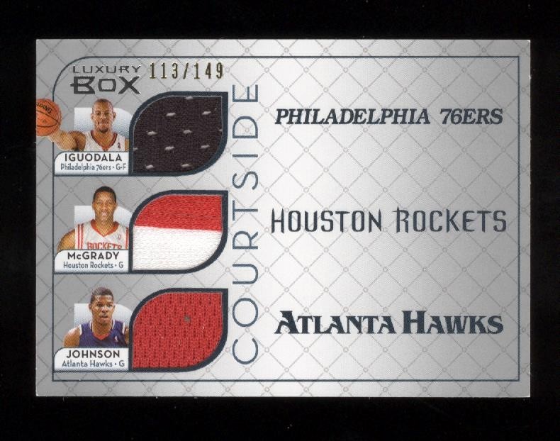 2007-08 TOPPS LUXURY BOX GAME JERSEYS CTR-IMJ IGUODALA TRACY McGRADY JOE JOHNSON