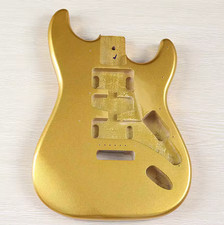 Metallic Gold Finish Guitar Poplar Wood Body Fit Strat ST
