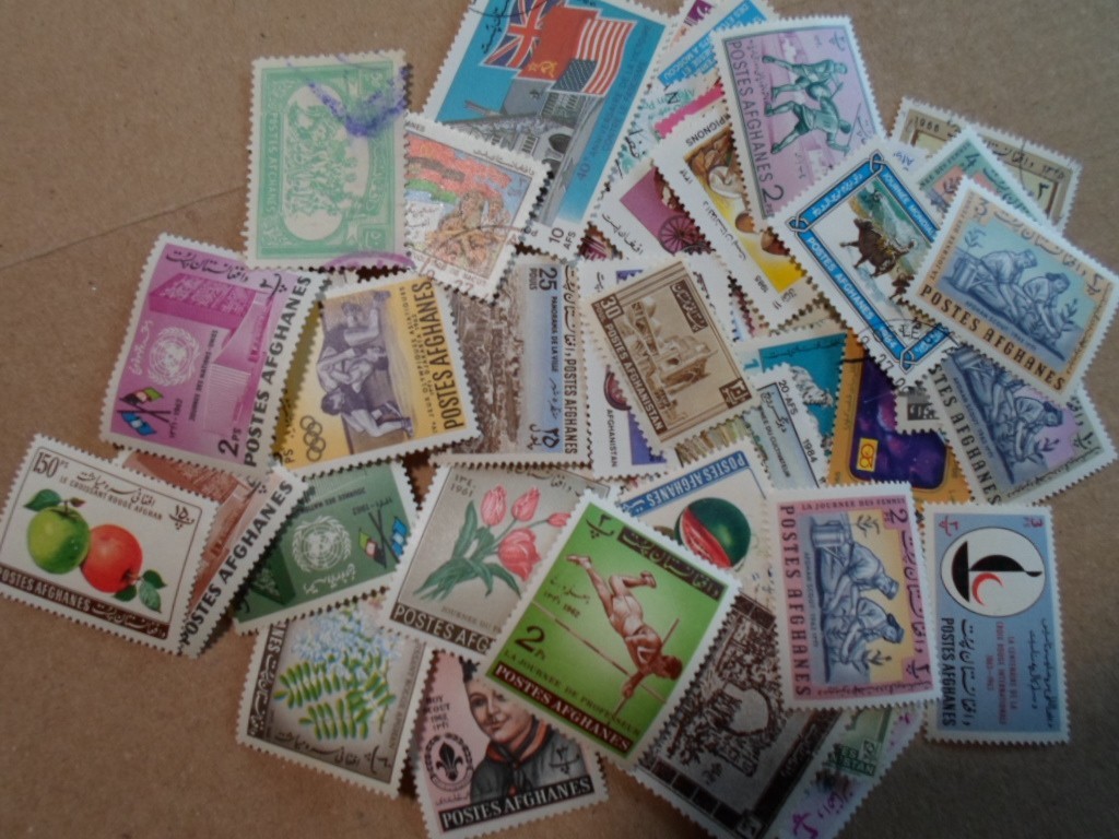Collection lot 55 different stamps of Afghanistan