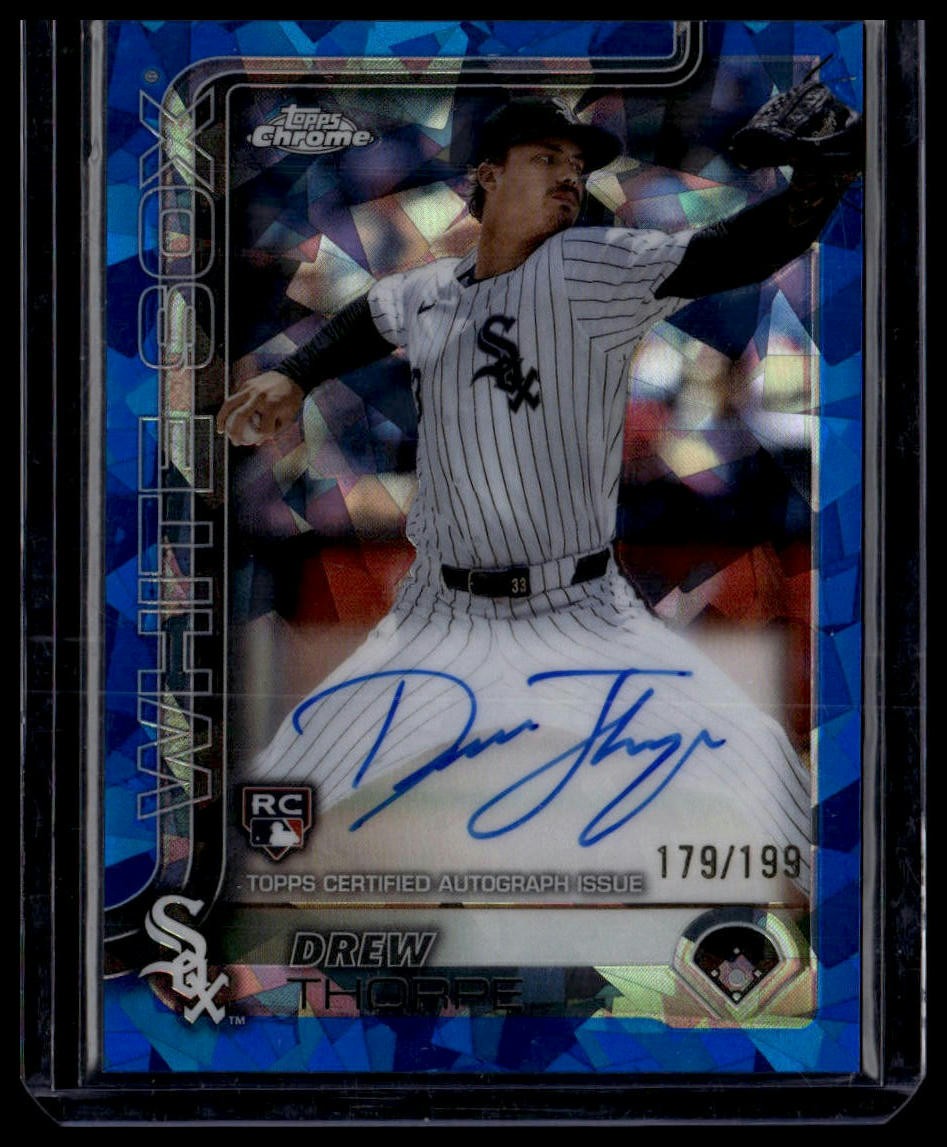 Drew Thorpe 2025 Topps Chrome Sapphire Edition Rookie Autograph #/199