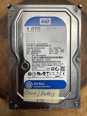 TESTED Western Digital (WD) Blue 1TB Desktop Hard Drive WD10EZEX-75ZF5A0   #10