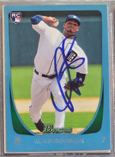 2011 Bowman Blue Border AL ALBURQUERQUE Tigers In-Person Signed Autographed AUTO
