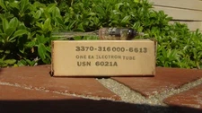 6021A GE Military Spec Twin Triode Tube-Factory Fresh-1956-Free Ship in US