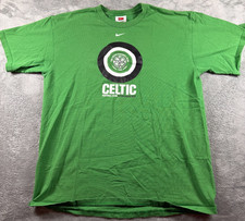 Vtg Nike Team Celtic FC T Shirt Mens L Green Soccer Football Club Graphic Tee