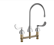 Chicago Faucets 201-AGN8AE3-317VAB Widespread Kitchen Sink Faucet Chrome NOS