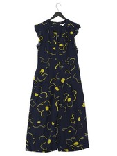 Whistles Women's Jumpsuit UK 14 Blue Silk with Polyester Jumpsuit