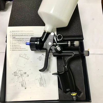 Automobile Spray Gun Black HVLP Gravity 5200B with 1.3mm Nozzle and 600ml Cup #t