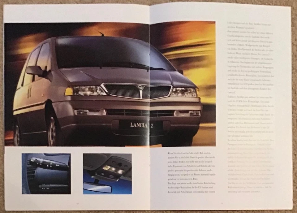 LANCIA Z RANGE Car Sales Brochure AUG 1999 #04.5.3094.50.D-C-VIII/99 GERMAN TEXT - Image 3 of 3