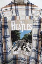 THE BEATLES Custom Flannel Shirt w/ vintage A...