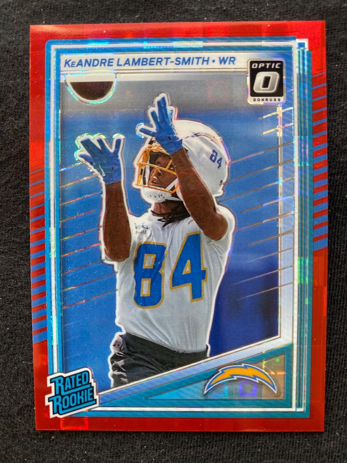 KeAndre Lambert-Smith 2025 Donruss #367 Optic Rookie Red Pandora - Chargers
