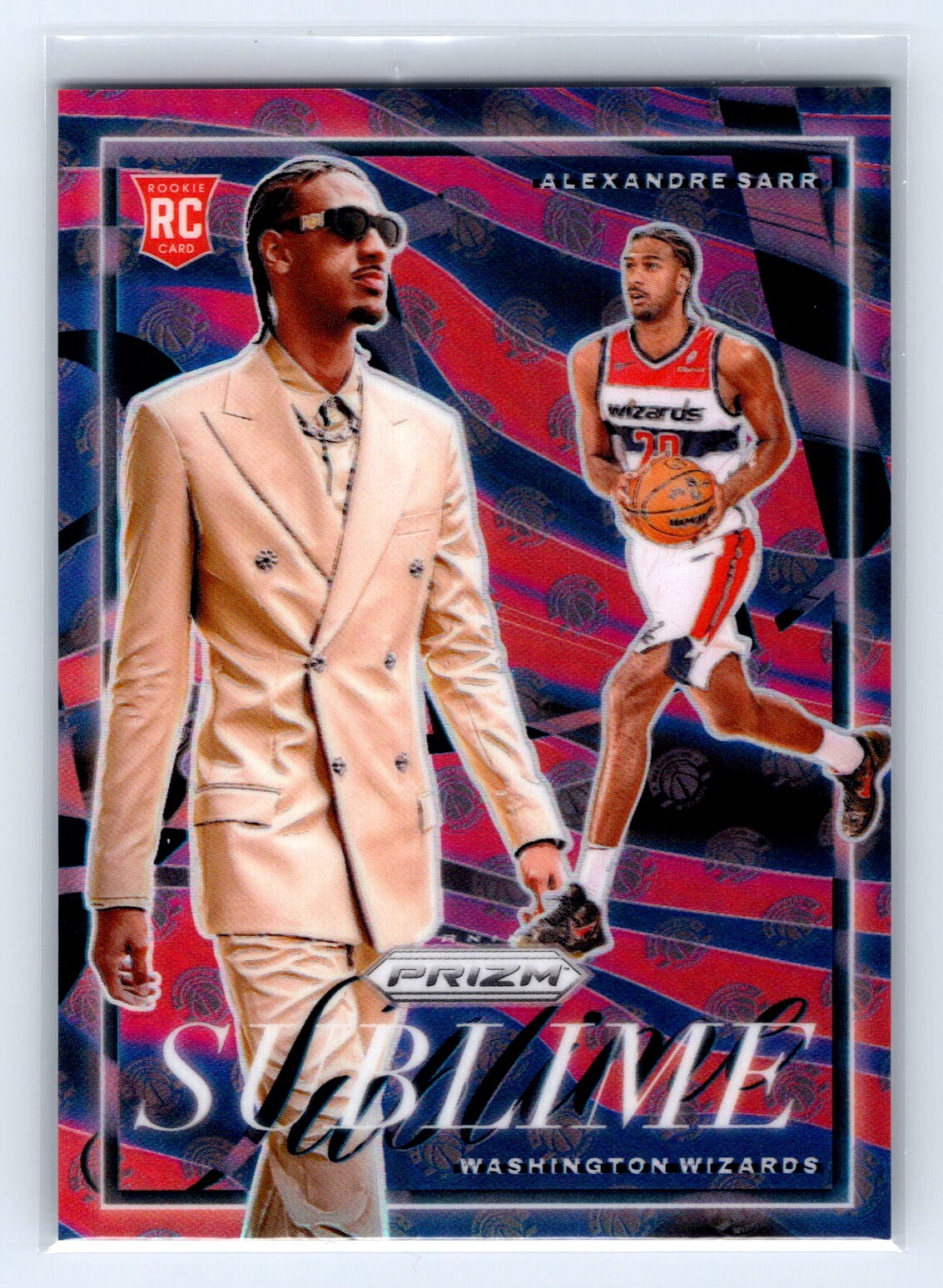 2024-25 Panini Prizm #11 Alexandre Sarr Sublime SP Wizards RC