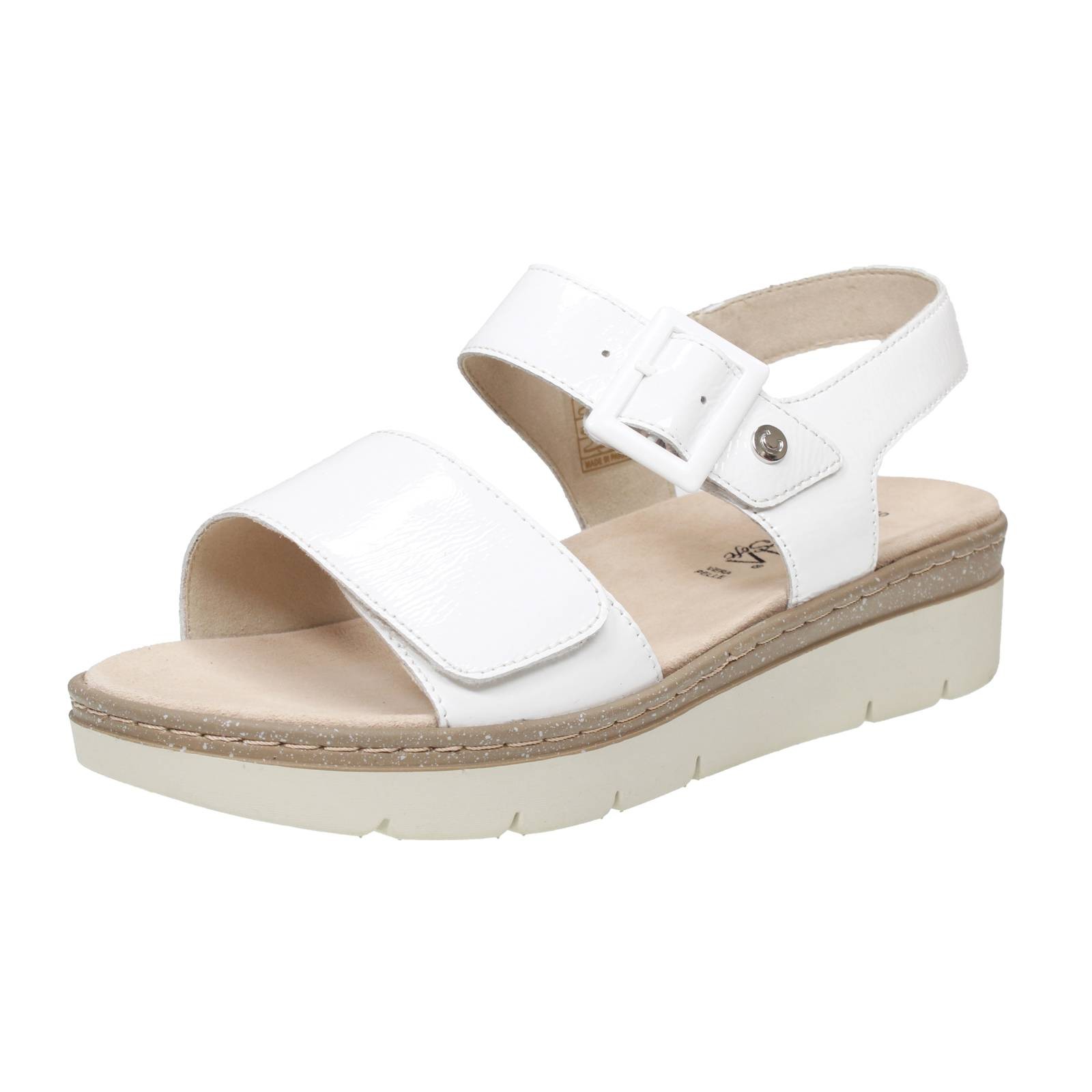 Cinzia Soft Leder Sandalen mit weißem Keilabsatz - Größe 36 [22,5 cm] Damenschuhe