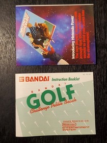 Bandai Golf: Challenge Pebble Beach (Nintendo NES, 1989) Box & Manual [NO GAME]