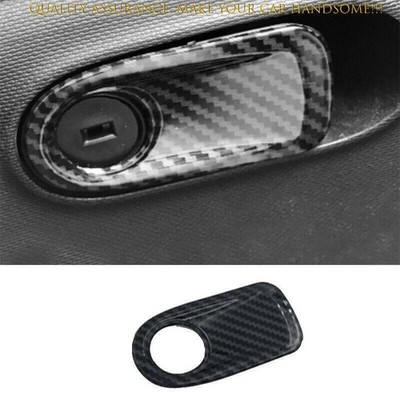 For Benz Smart Fortwo 2016-2018 Carbon Fiber Co-Pilot Storage Box Handle Cover