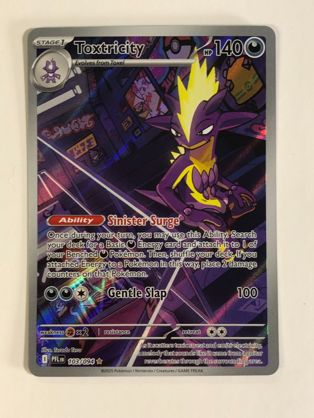 Pokemon TCG Phantasmal Flames Alt Art Toxtricity 103/094 Near Mint