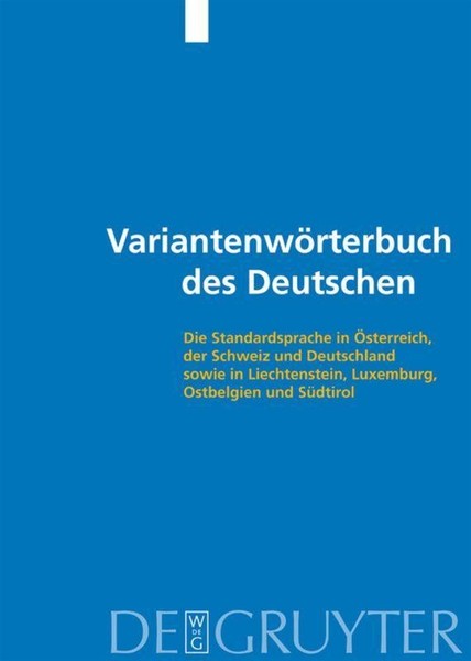 VariantenwöRterbuch Des Deutschen, Ulrich Ammon-image