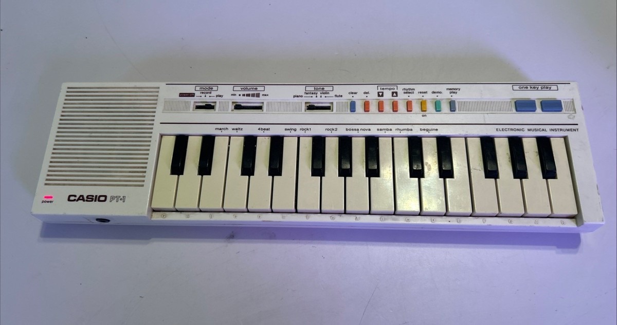 Vintage Casio PT-1 Electronic Mini Keyboard Synthesizer Piano