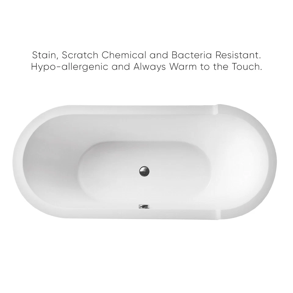 Whitehaus WHVT180BATH Bathhaus Acrylic Soaking Tub - White - Image 4 of 4