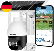 GENBOLT 4G LTE Solar Überwachungskamera Aussen Mit SIM Karte, 24/7 Aufzeichnung 