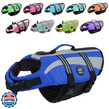 EMUST Dog Life Vests, Adjustable Pet Life Jackets for Small Dogs with Enhance