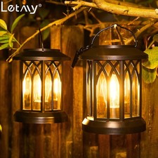 2/4 Pack Solar Lantern Outdoor Lights, Upgraded Bright Solar Lanterns Outdoor