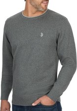 U.S. Polo Solid Jersey Crew Neck Sweater Pullover XL