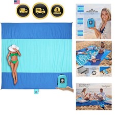 Beach Blanket Sandproof Waterproof, Extra Large Beach Mat, Oversized  Compac...