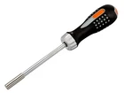Bahco Ratcheting Screwdriver 1/4in Hex, 6 Bits, & Magnetic Bit Holder  - 808050